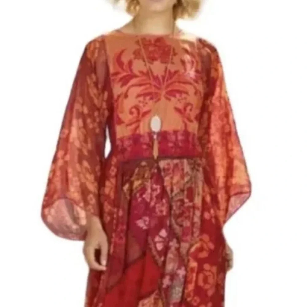 SOFT SURROUNDINGS Floral Boho Long Midi Dress XL - Picture 12 of 15